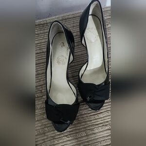 Elegant Black Peep-Toe Heels